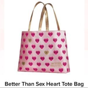 Too Faced Better Than Sex Tote Bag Pink Hearts Eyelashes